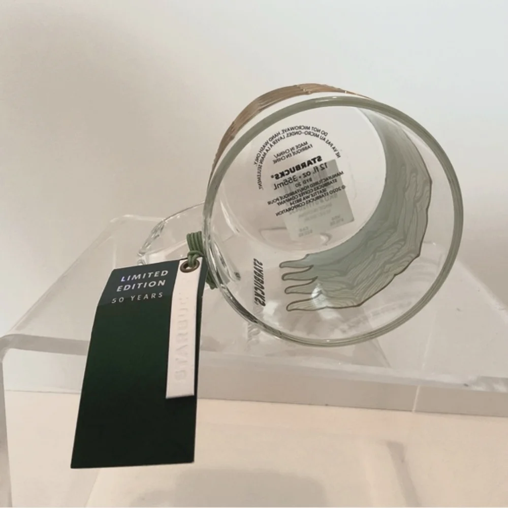 Starbucks 50th Anniversary Glass Mug New with Tags! Perfect!